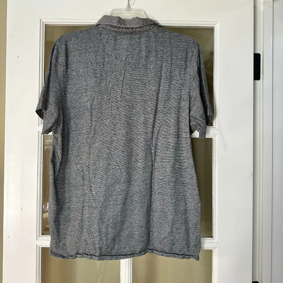TED BAKER Knit Polo Shirt with Contrast Collar & Button Placard size 5 / XL - Picture 7 of 9